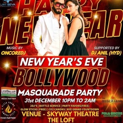 BOLLYWOOD MASQUERADE PARTY Flyer