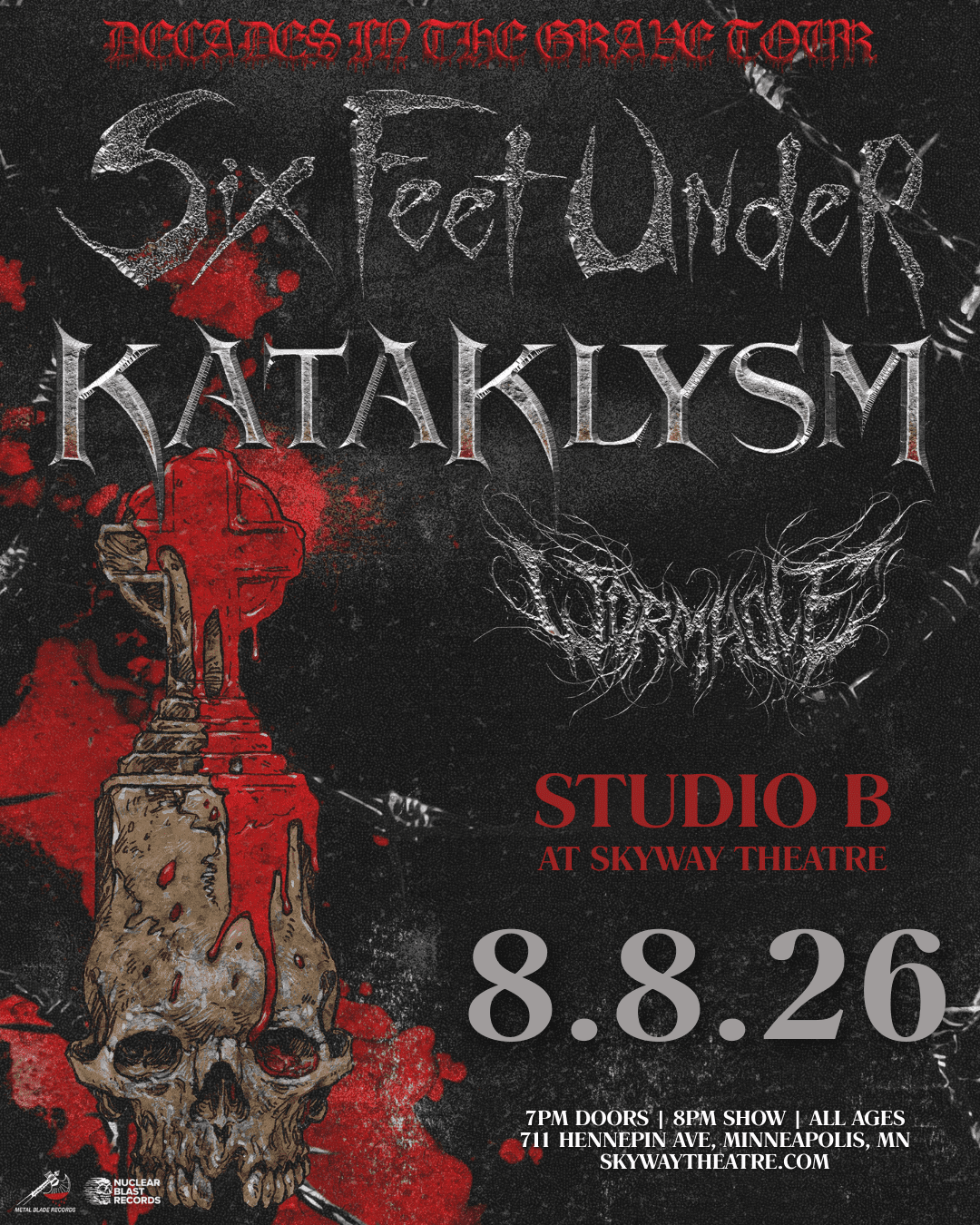 Six Feet Under x KATAKLYSM Flyer