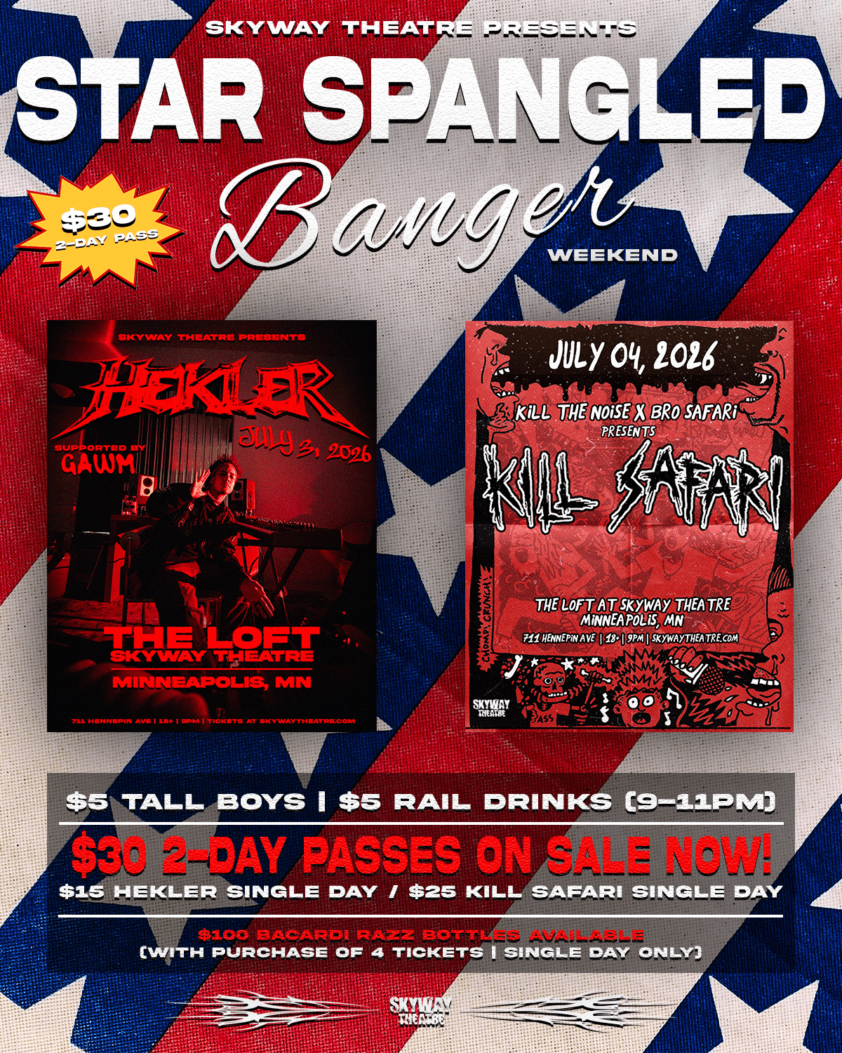 Star Spangled Banger Weekend Flyer