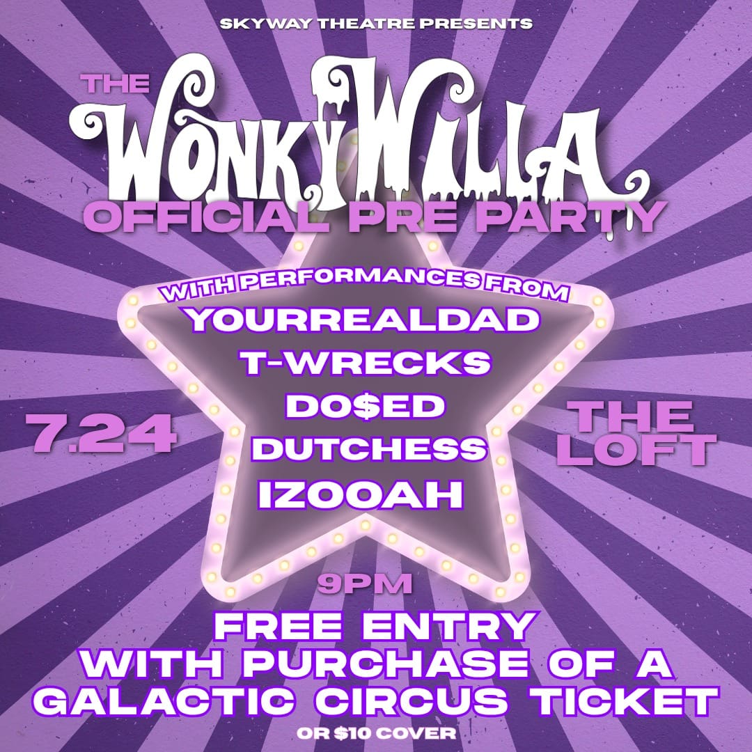 The WonkyWilla Official Pre Party Flyer