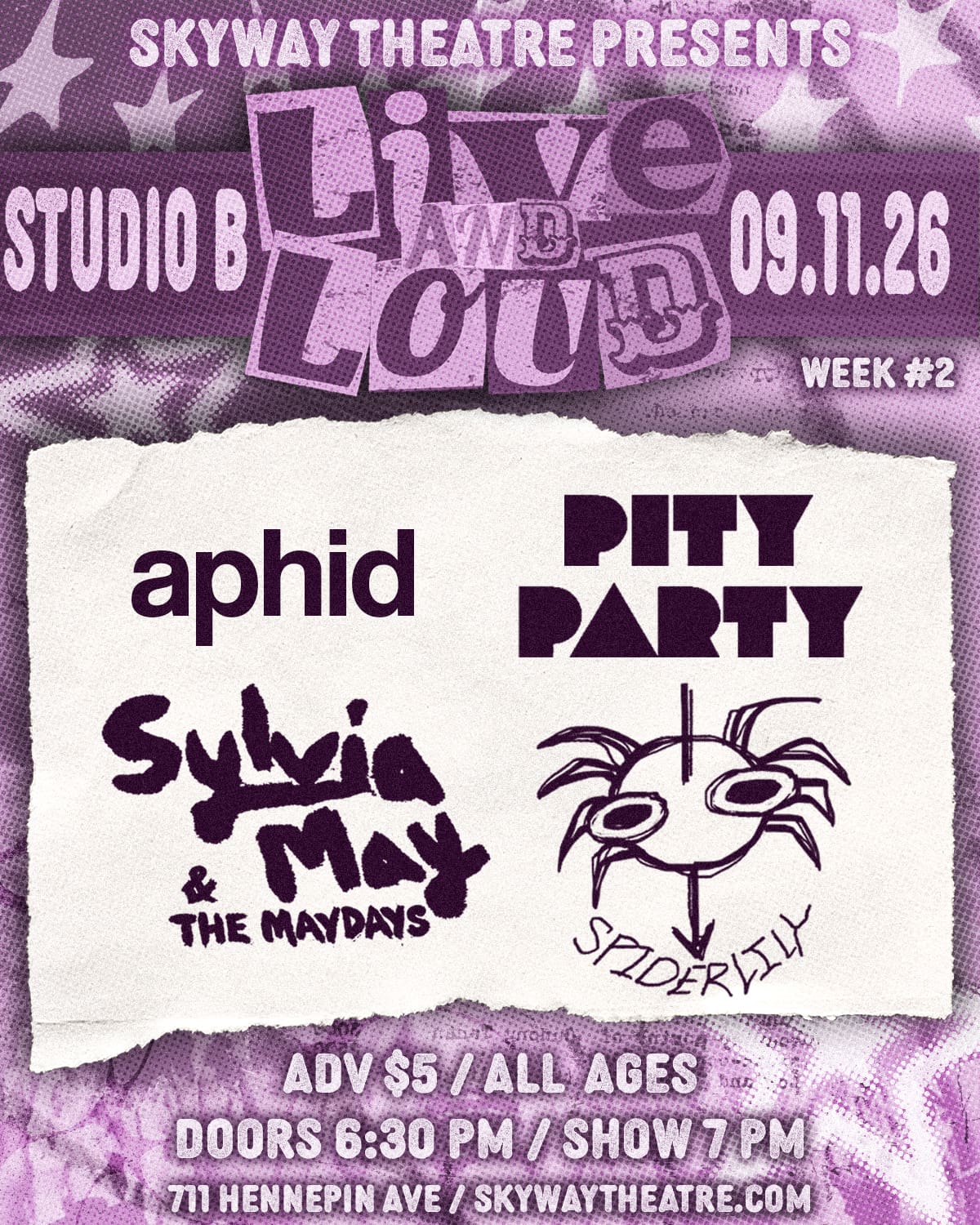 LIVE & LOUD @ STUDIO B Flyer
