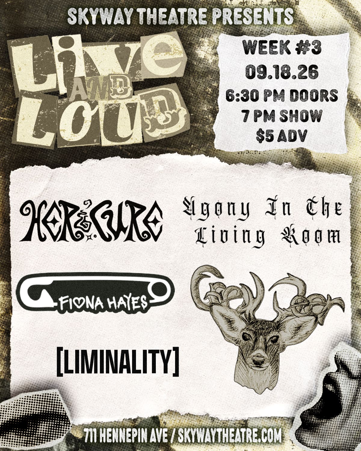 LIVE & LOUD @ STUDIO B Flyer